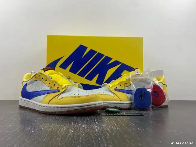 1st Kicks Low Travis Canary DZ4137-700 Scott OG x 1 Air Jordan 0604